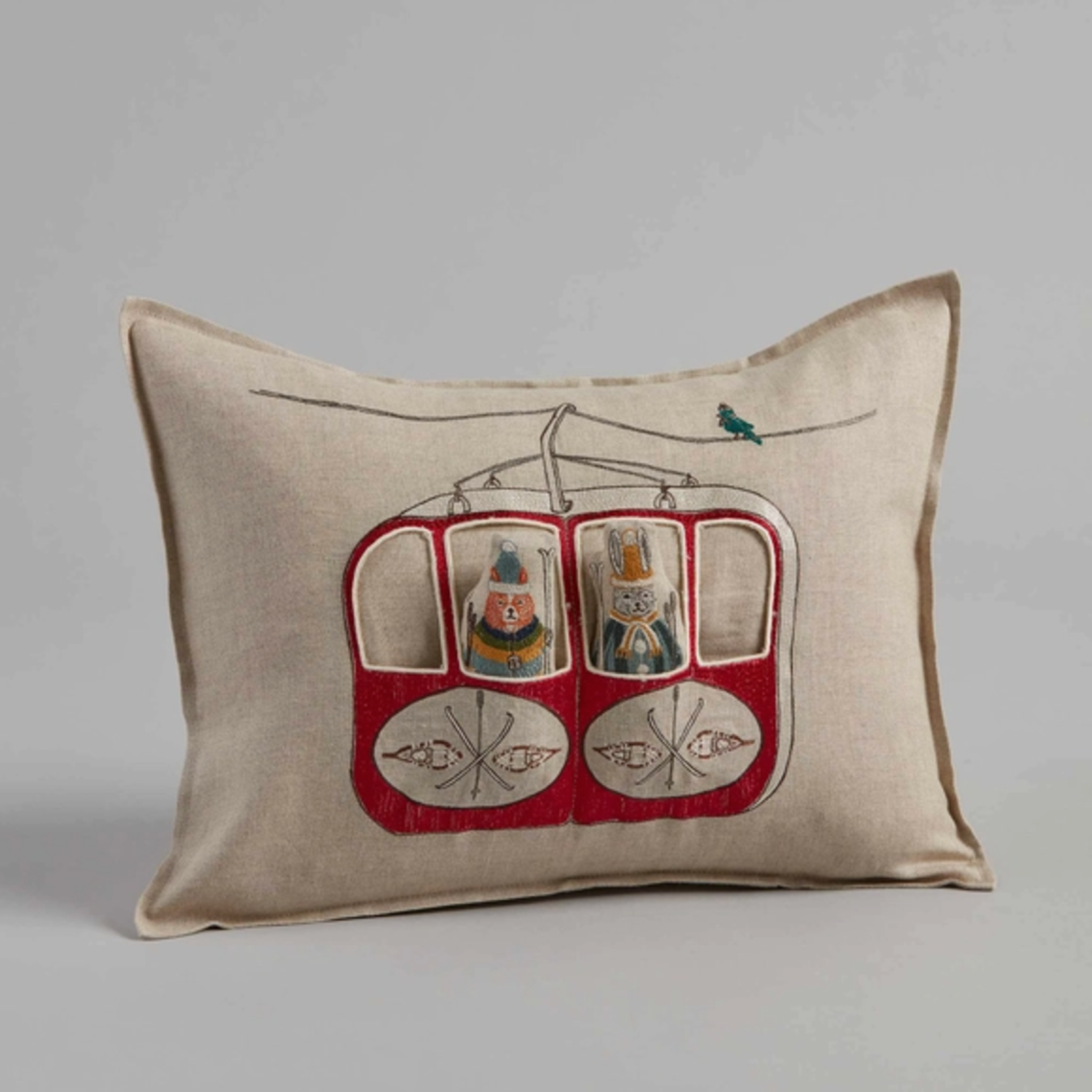 Pillows - Embroidered Gondola Ski Lift Pocket Pillow