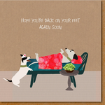 Greeting Cards - Feel Better Back On Your Feet Get Well