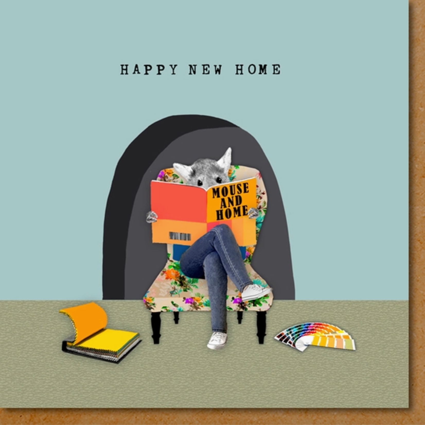 Greeting Cards - New Home Happy New Home Mouse