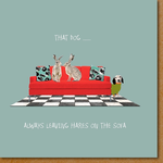 Greeting Cards - General Hares On The Sofa