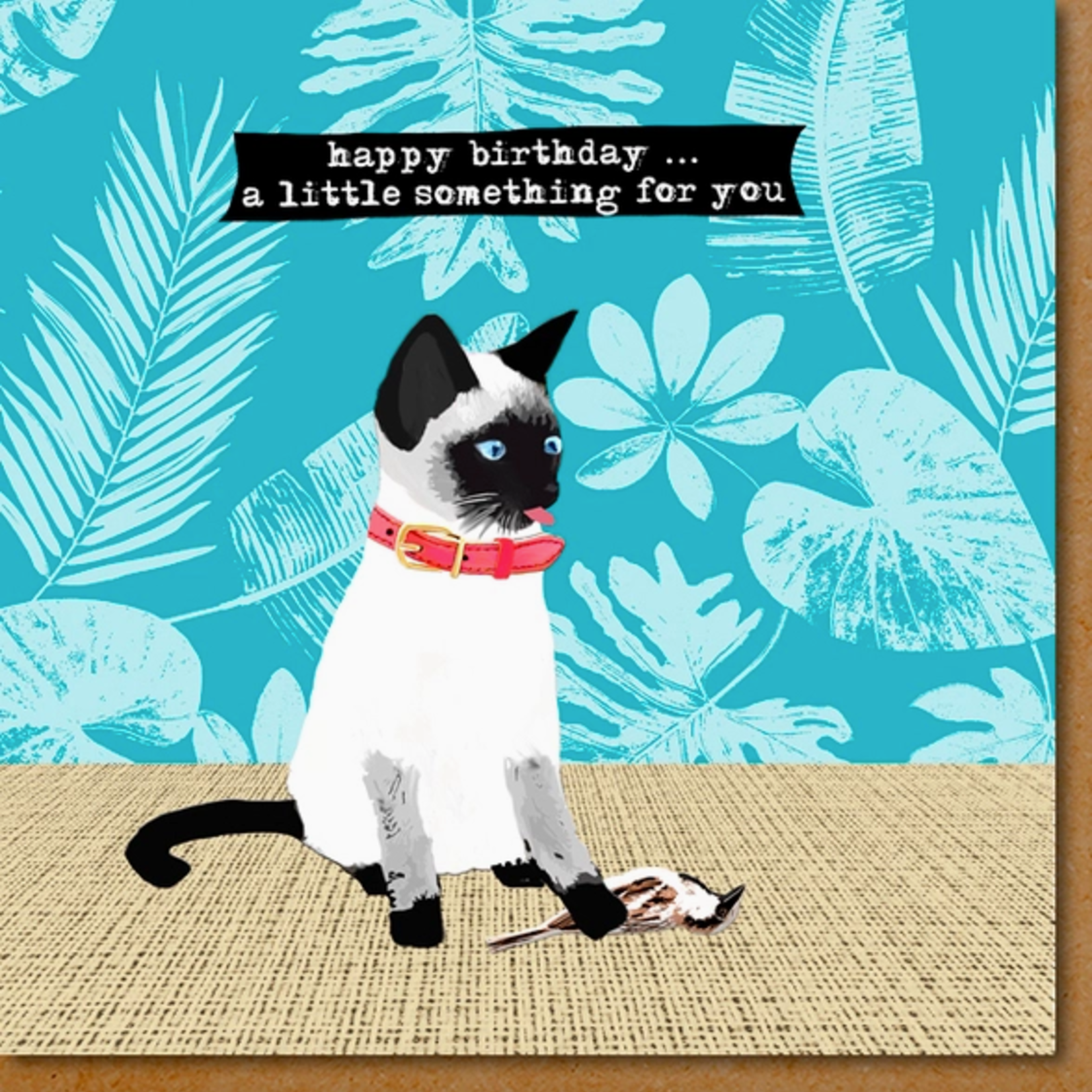 Greeting Cards - Birthday Little Something For You Cat & Bird Birthday