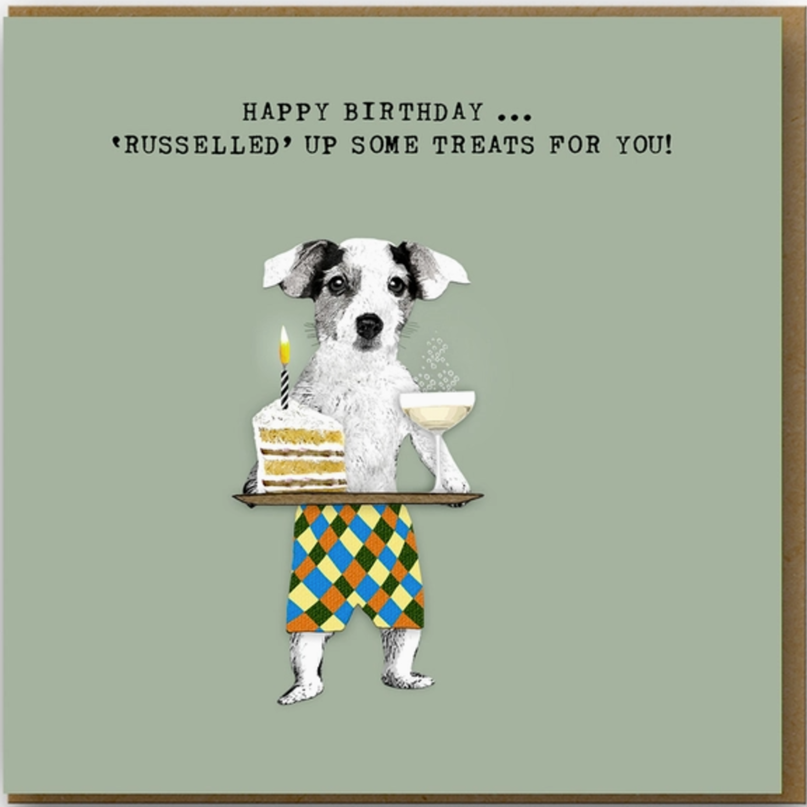 Greeting Cards - Birthday Russelled Up Some Treats Birthday