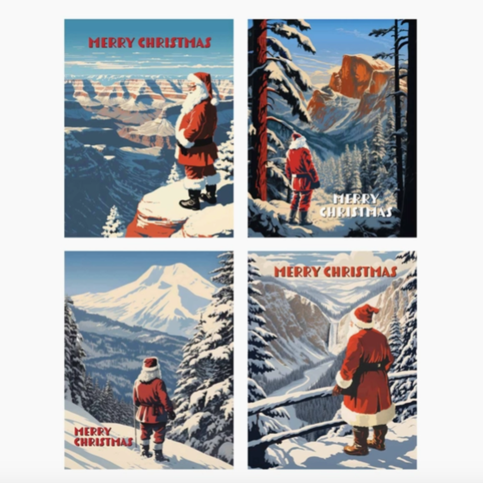 Greeting Cards - Boxed National Parks Santa Box of 8