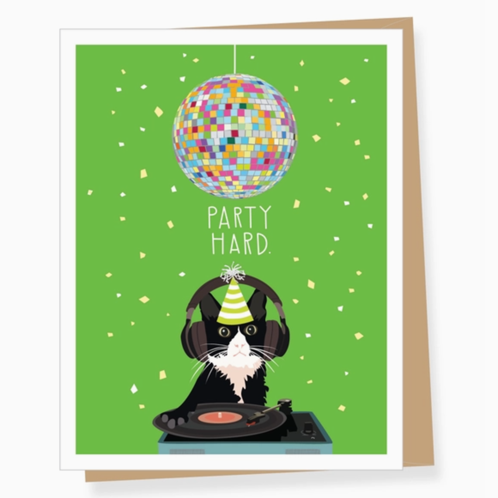 Greeting Cards - Birthday DJ Party Cat Birthday