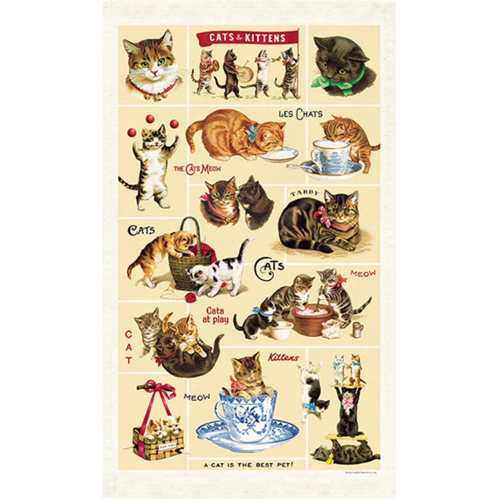 Tea Towels Vintage Cats Tea Towel