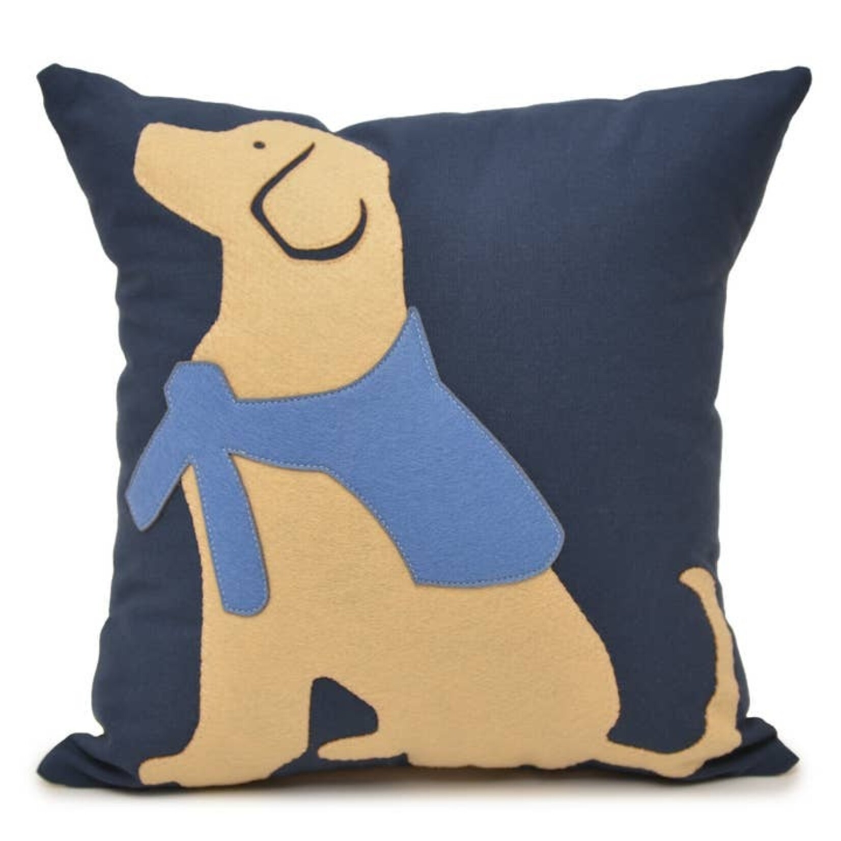 Pillows Preppy Sweater Yellow Lab Applique Pillow
