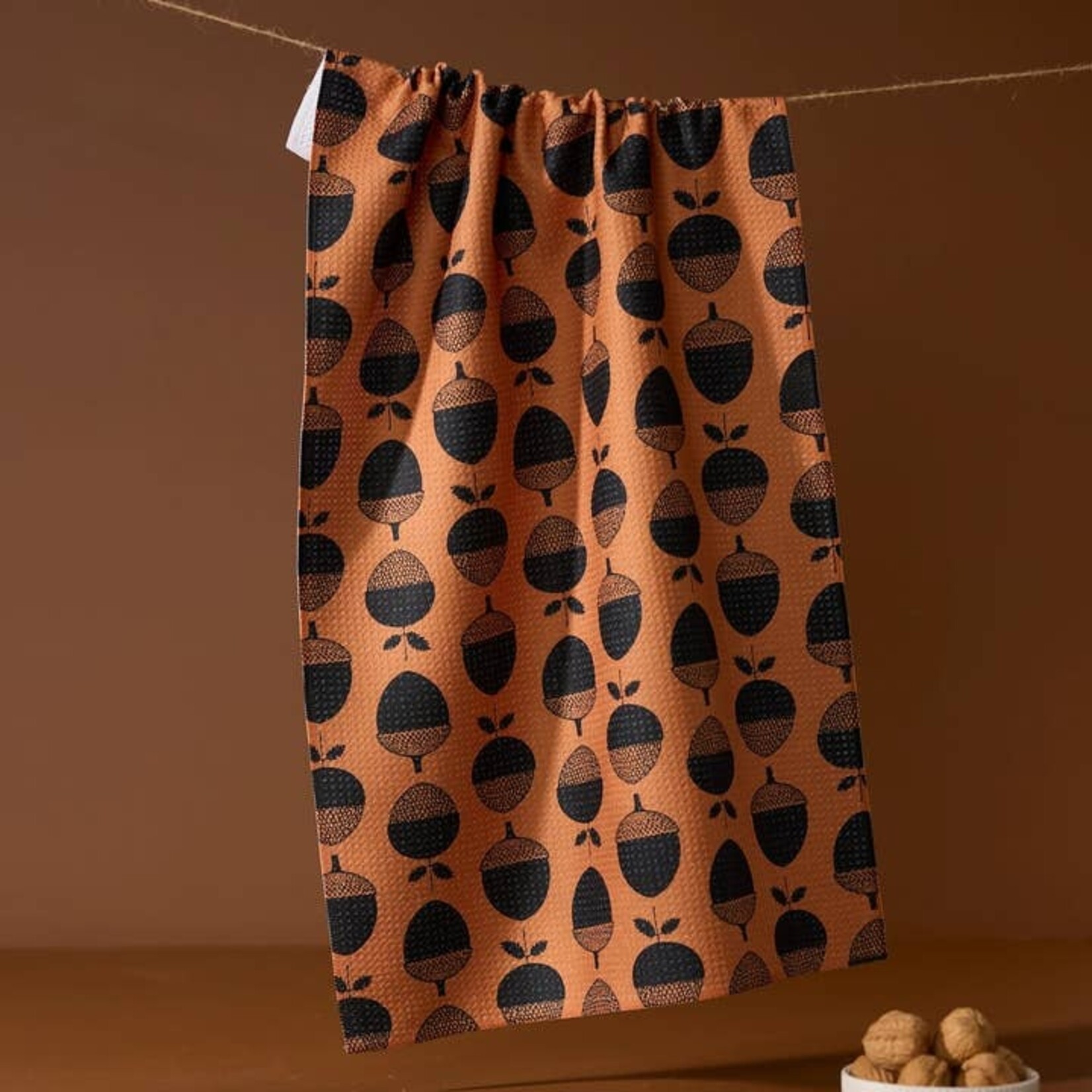 Tea Towels Acorn Noir Tea Towel