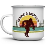 Enamelware Campin' & Squatchin' 16oz Enamel Mug