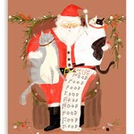 Greeting Cards - Christmas All I Want For Christmas Cats & Santa