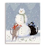 Greeting Cards - Christmas Building A Snowcat