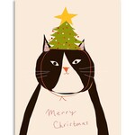 Greeting Cards - Christmas Christmas Tree Hat Cat