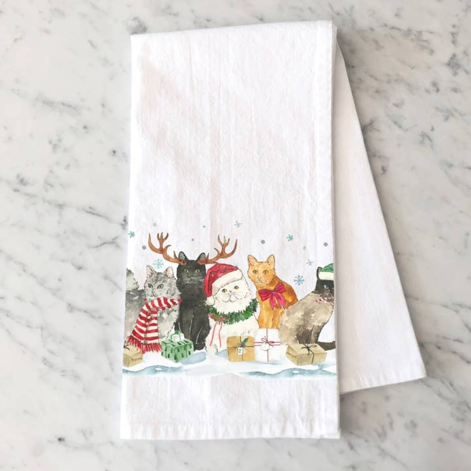 Tea Towels Christmas Cats Kitchen Towel