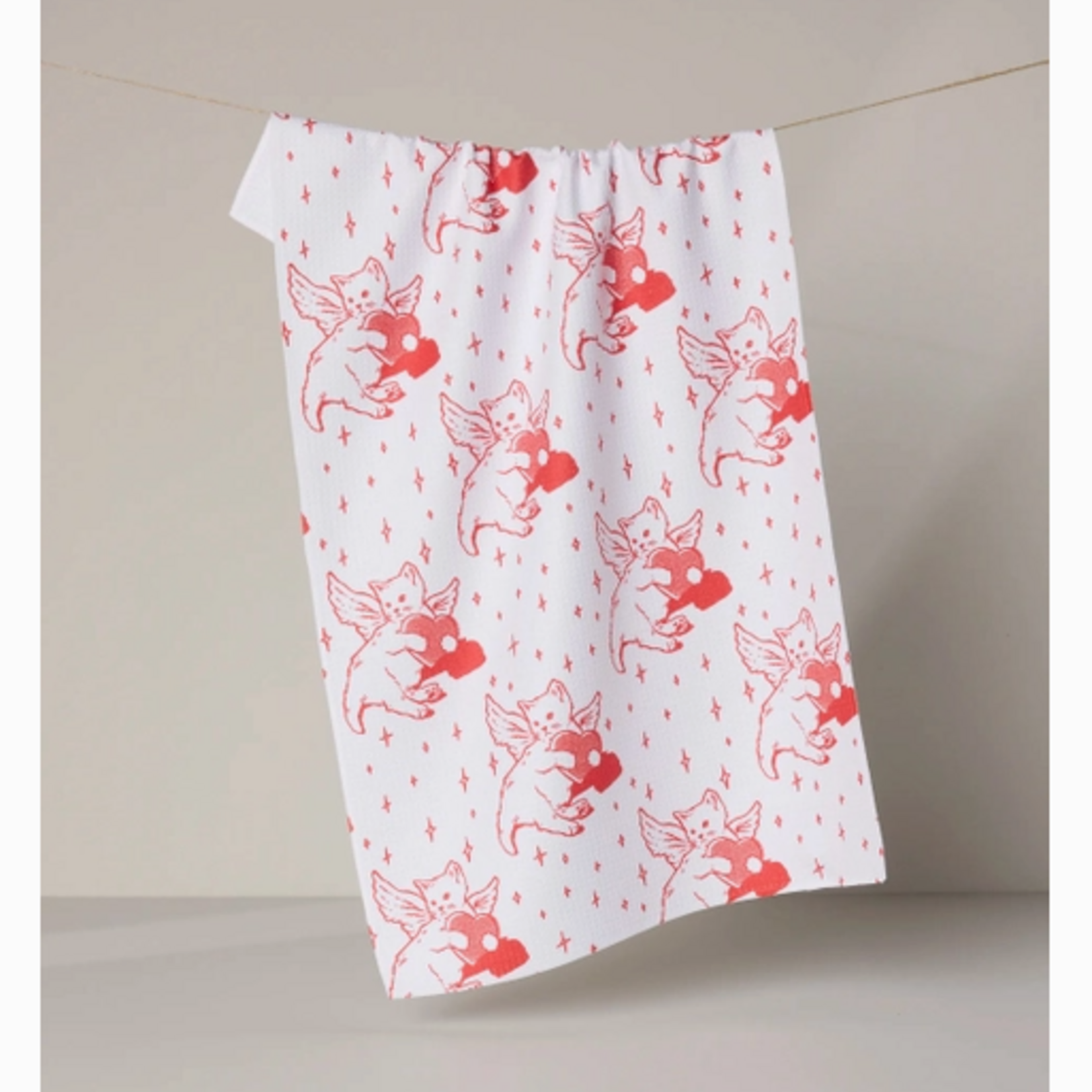 Tea Towels Valentine's Cats Tea Towel