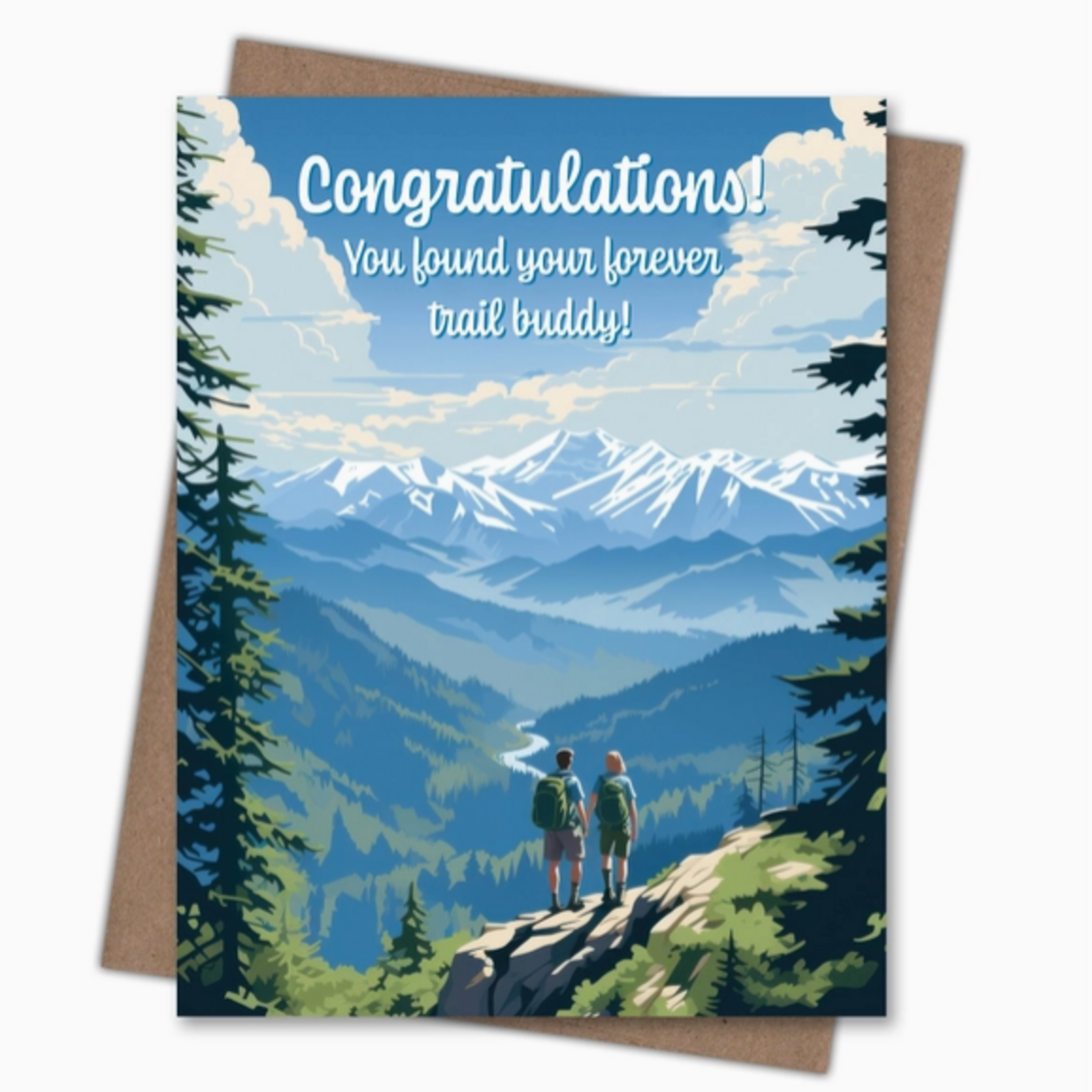 Greeting Cards - Wedding Forever Trail Buddy Wedding