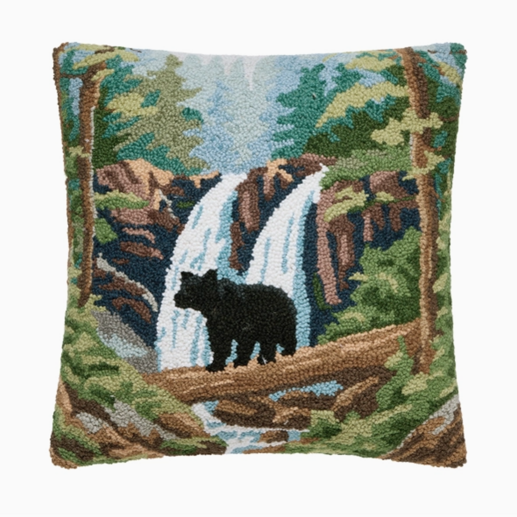 Pillows - Hooked Forest Bear Pillow