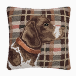 Pillows - Hooked Hunting Dog Plaid Pillow