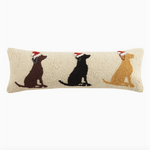 Pillows - Hooked Santa Dogs Trio Pillow