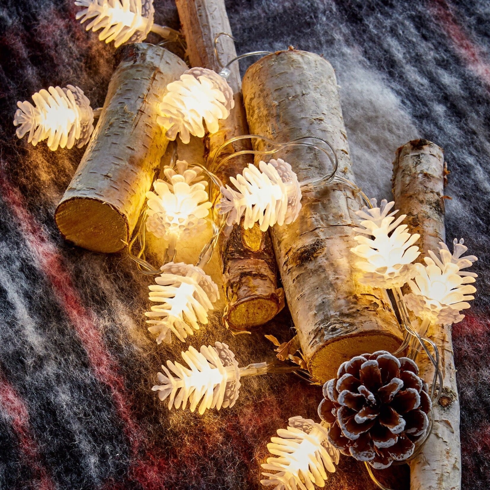 Lights Frosted Pinecone LED Light Set