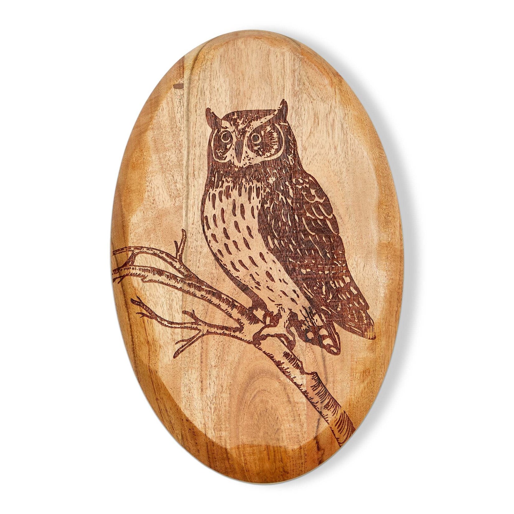 Plaques Owl Oval Wood Wall Plaque