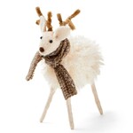 Accent Fluffy Reindeer With Scarf