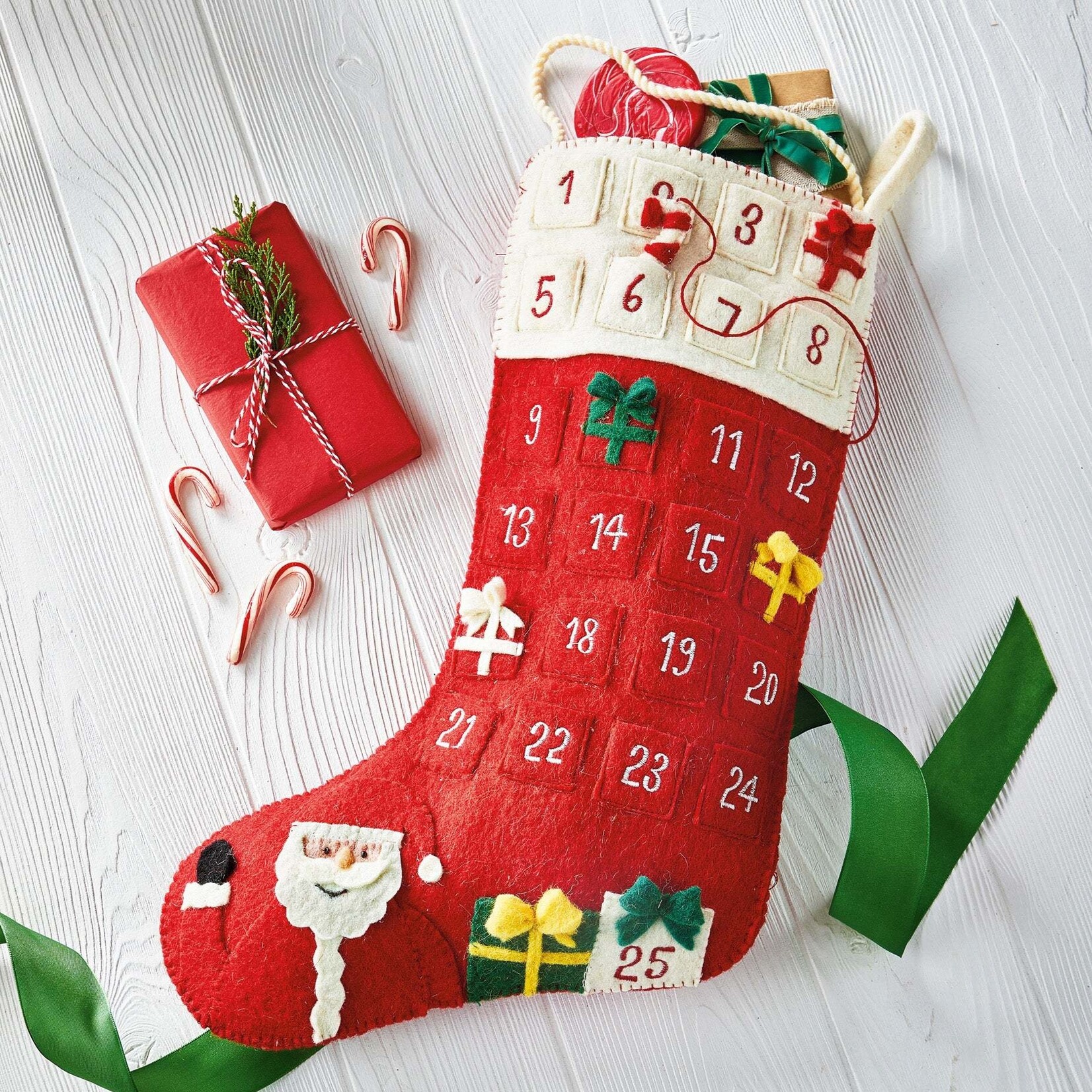 Stockings Holiday Advent Calendar Felt Stocking