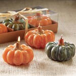 Candles - Novelty Heirloom Pumpkin Candles Set of 3