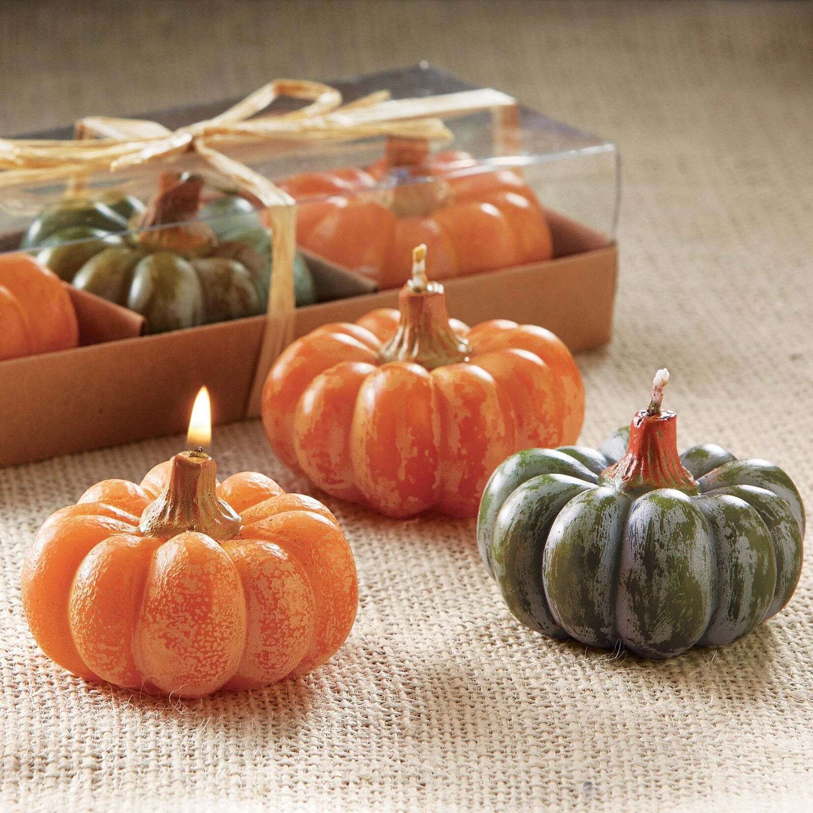 Candles - Novelty Heirloom Pumpkin Candles Set of 3