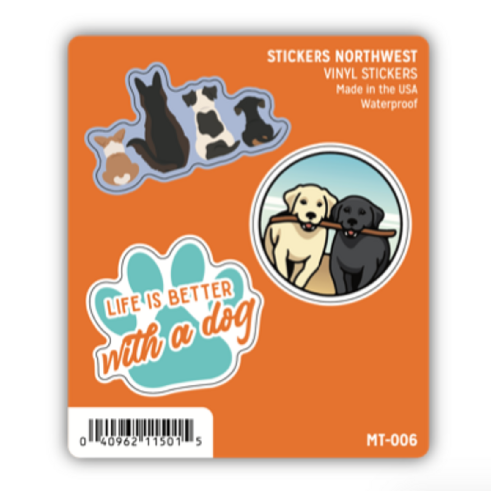 Stickers Life Is Better With A Dog Stickers Mini Trio
