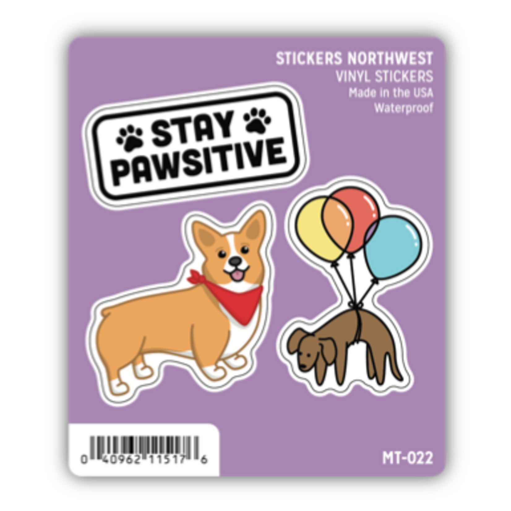 Stickers Stay Pawsitive Stickers Mini Trio