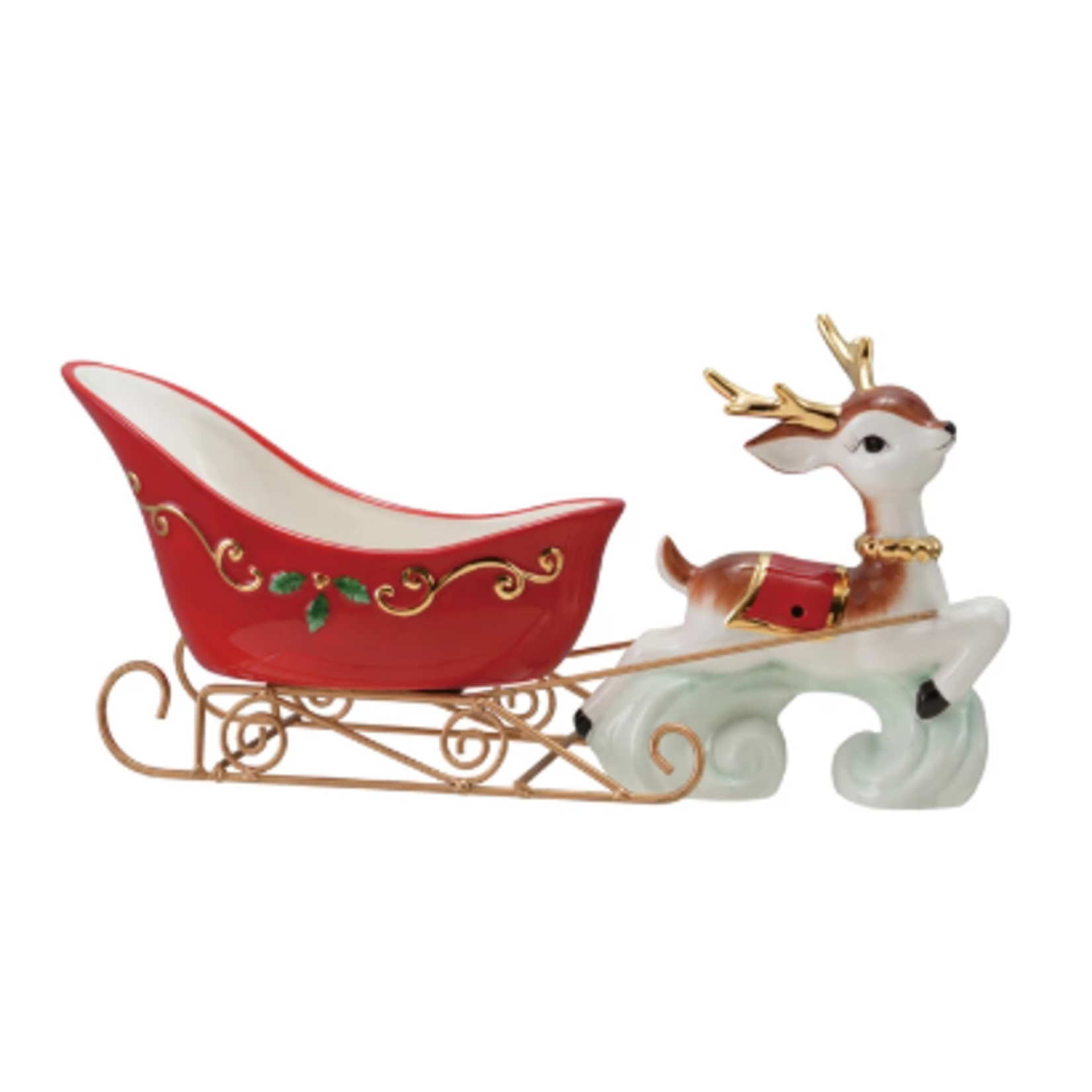 Accent Retro Reindeer With Sleigh Bowl