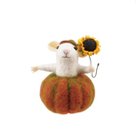 Ornaments - Felt Sunflower & Pumpkin Mouse