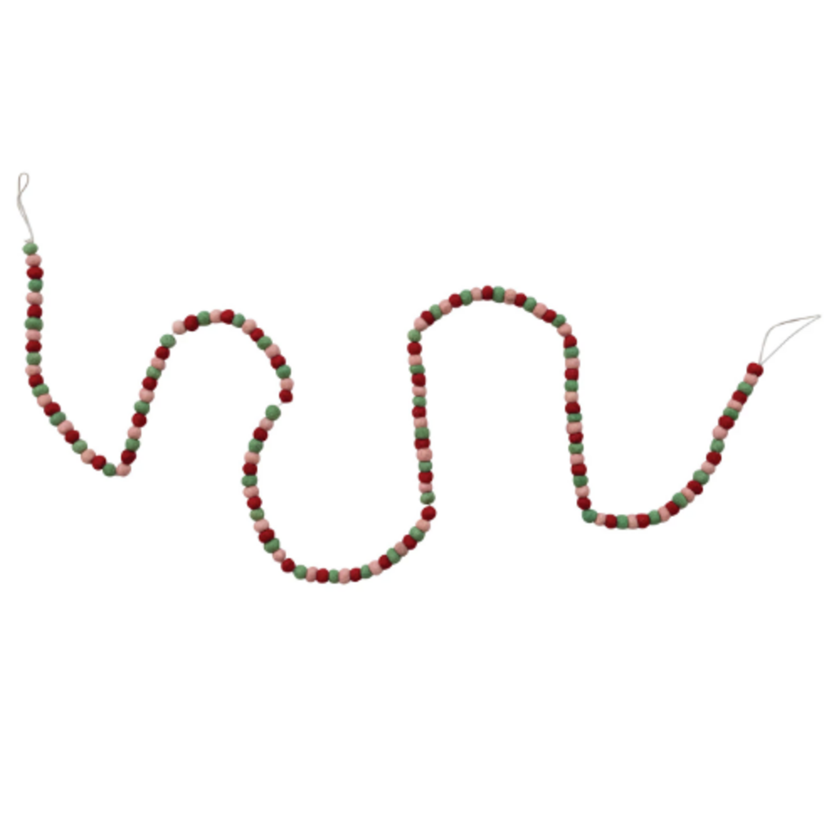 Garland Red Green & Pink 72" Wool Felt Garland