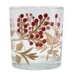 Votives Red Berry Etched Votive