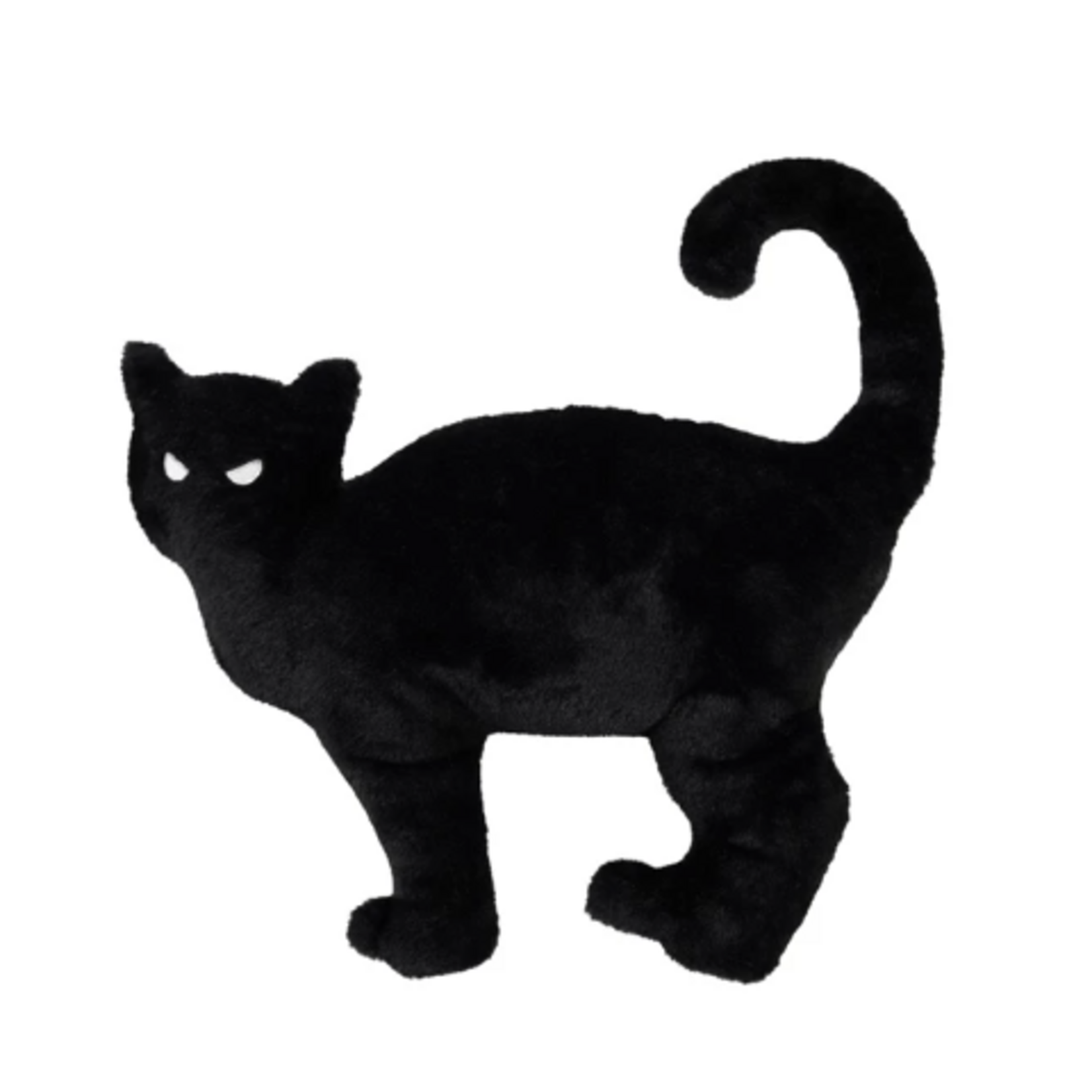 Pillows - Embroidered Black Cat Shaped Pillow