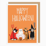 Greeting Cards - Halloween Costume Cats Halloween