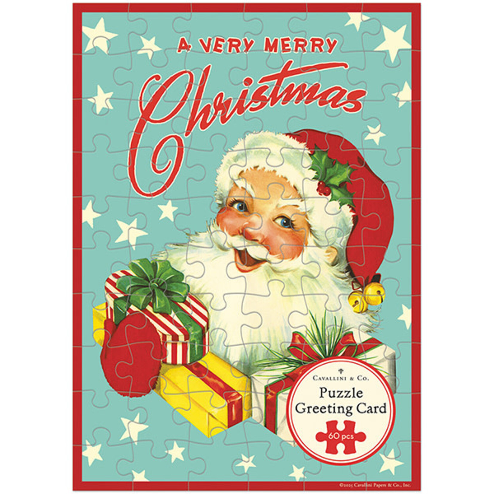 Greeting Cards - Christmas Santa Christmas Puzzle Greeting Card