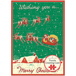 Greeting Cards - Christmas Christmas Reindeer Puzzle Greeting Card
