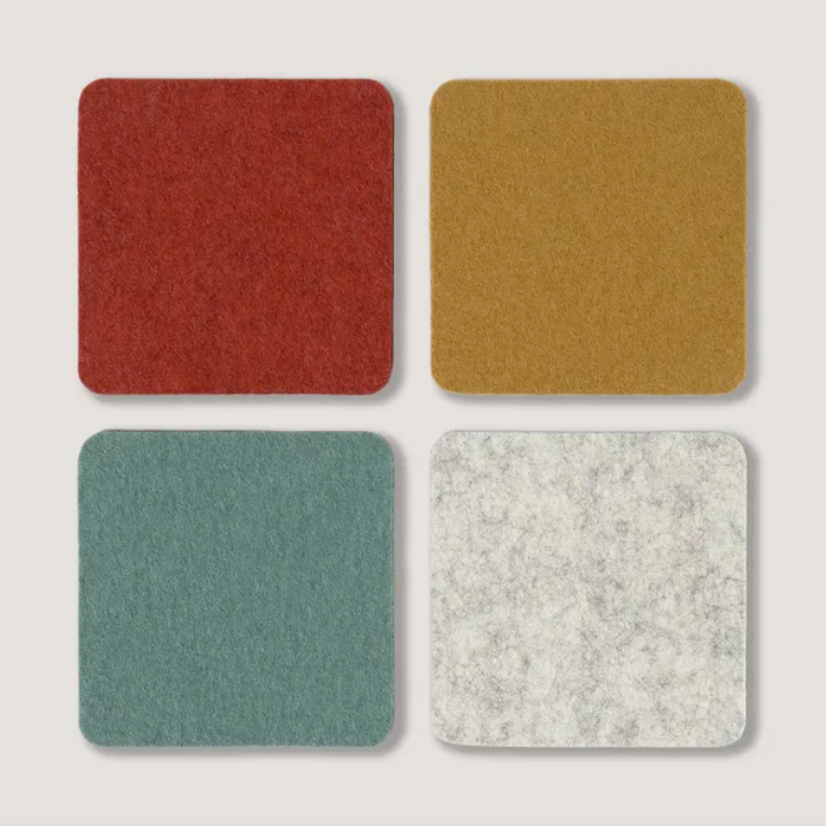 Coasters Sq Felt Coasters S/4 Tinsel