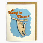 Greeting Cards - Feel Better Hang In There Cat Magnet Card