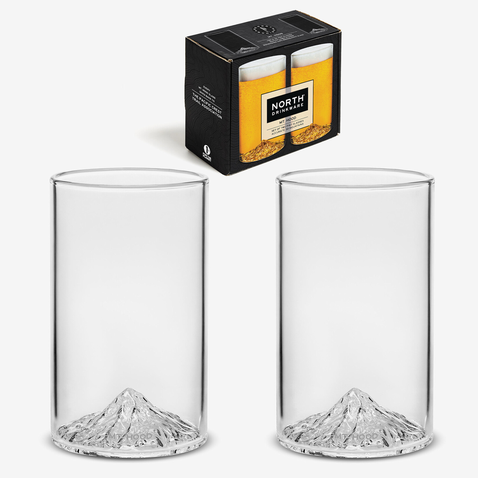 Glassware Mount Hood Pint Set of 2