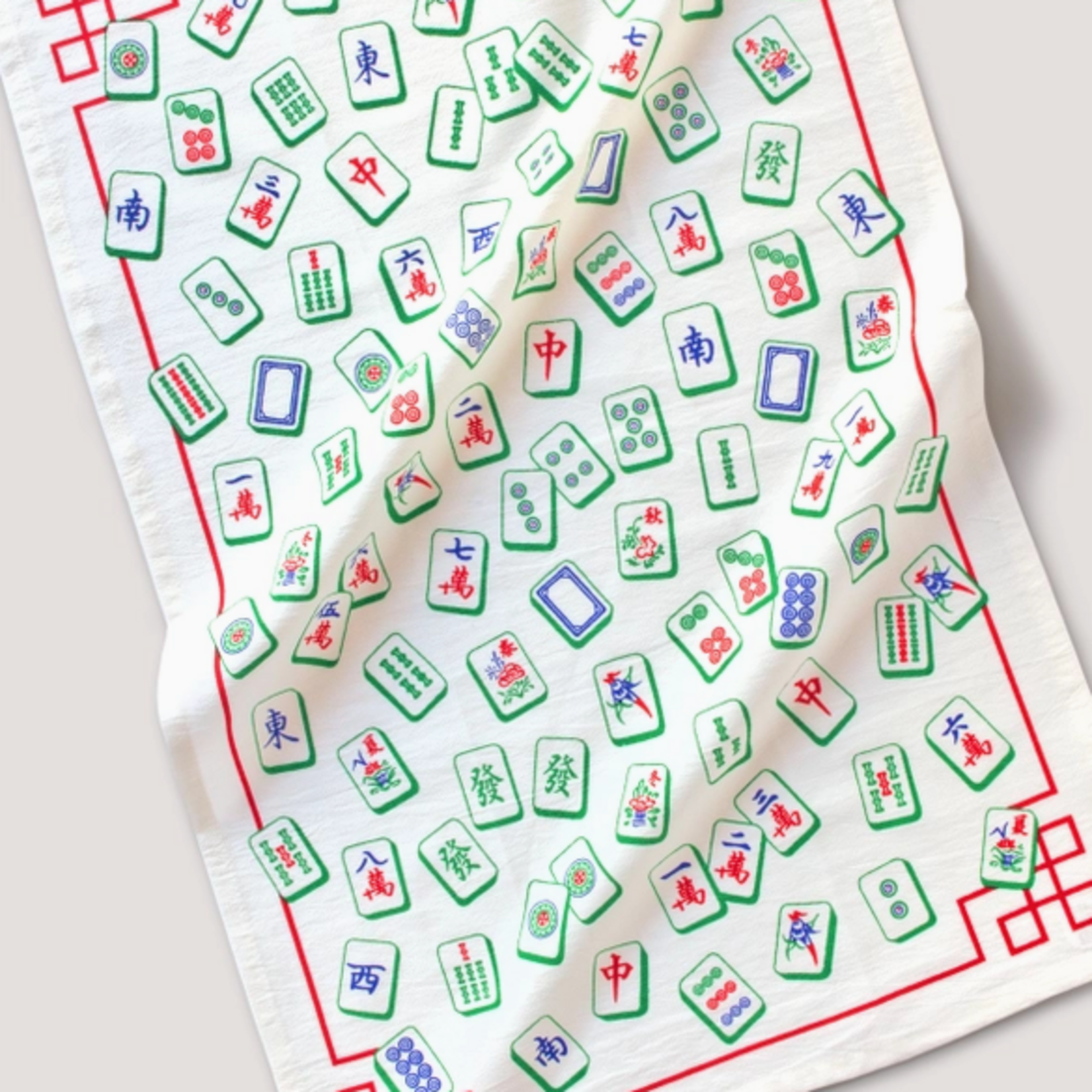 Tea Towels Mah Jong Tiles Tea Towel