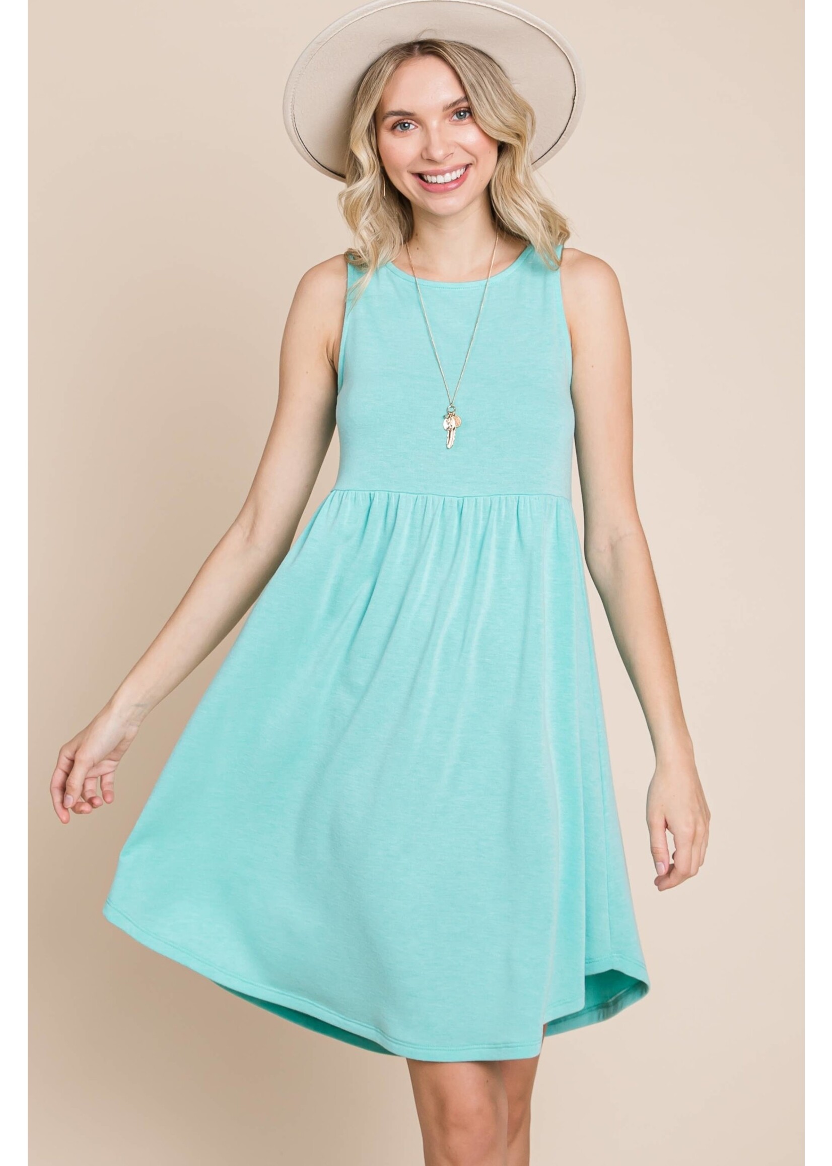 Emerald Plus Solid French Terry Dress