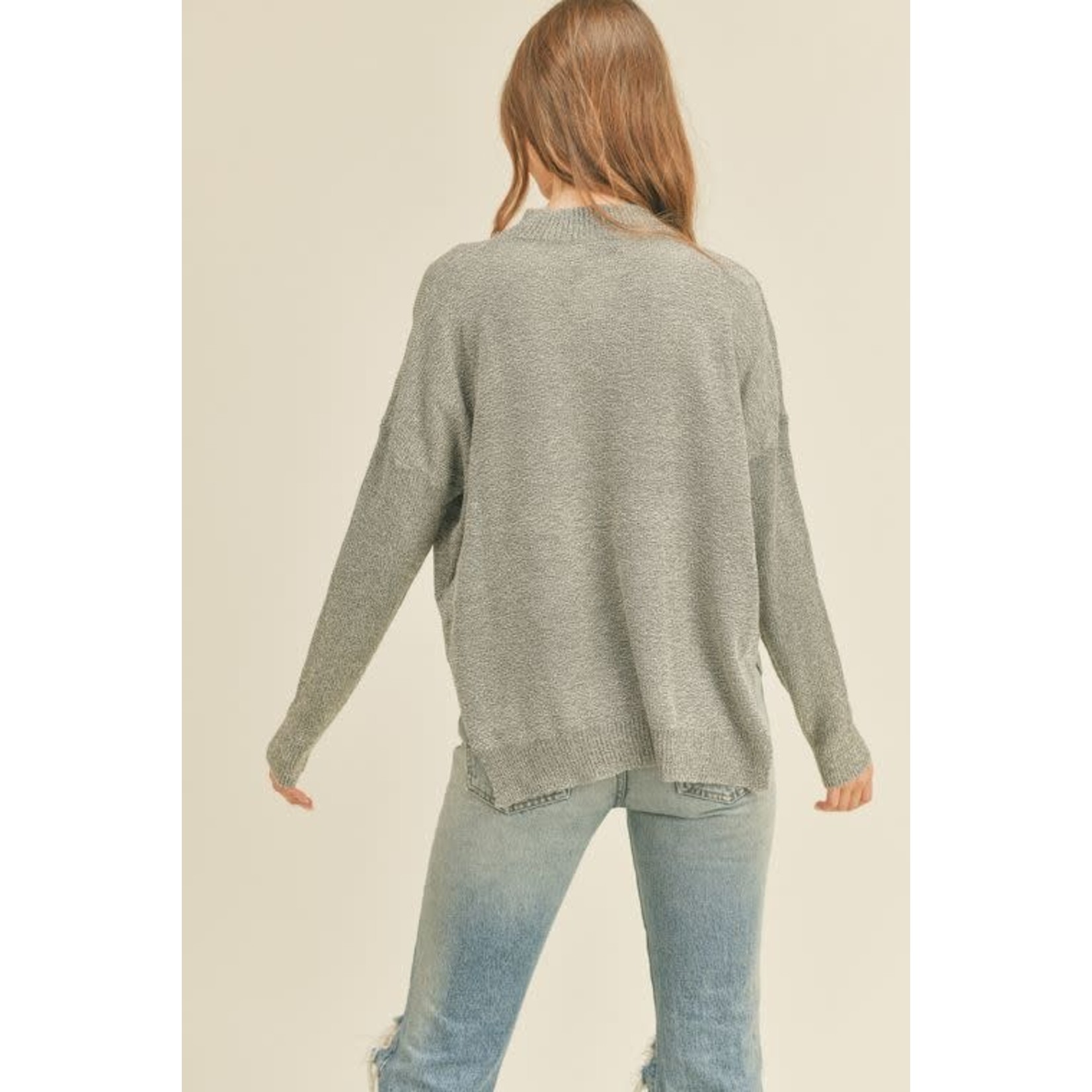 Lush Lightweight Side Slit Pullover Sweater