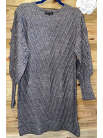 BohoChic Textured pattern sweater dress