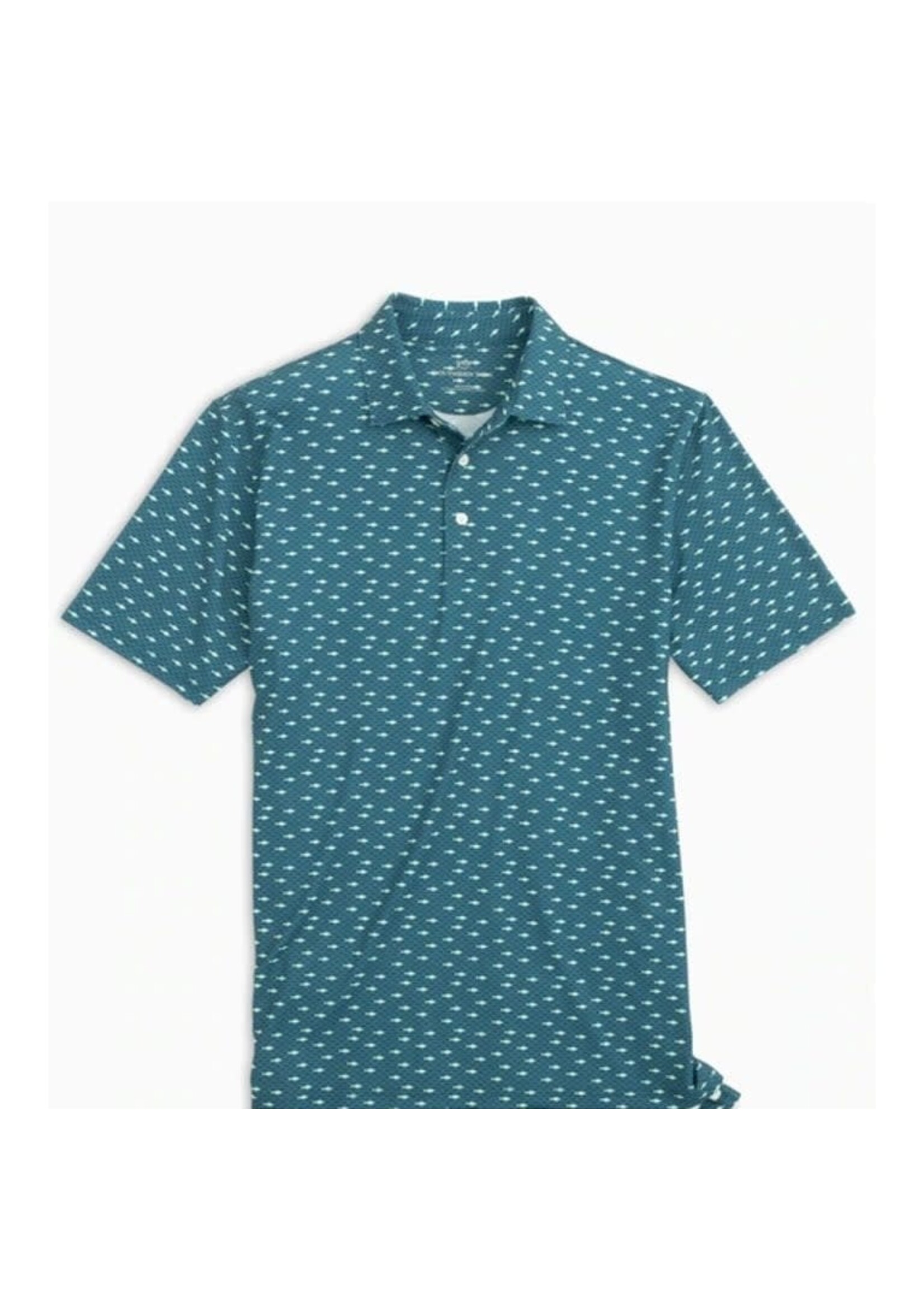 Southern Tide Driver cann printed performance polo