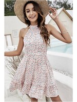 Miss Sparkling Floral Halter Dress