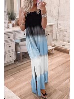 Full Time Purchase Tie Dye Slit Maxi Dress