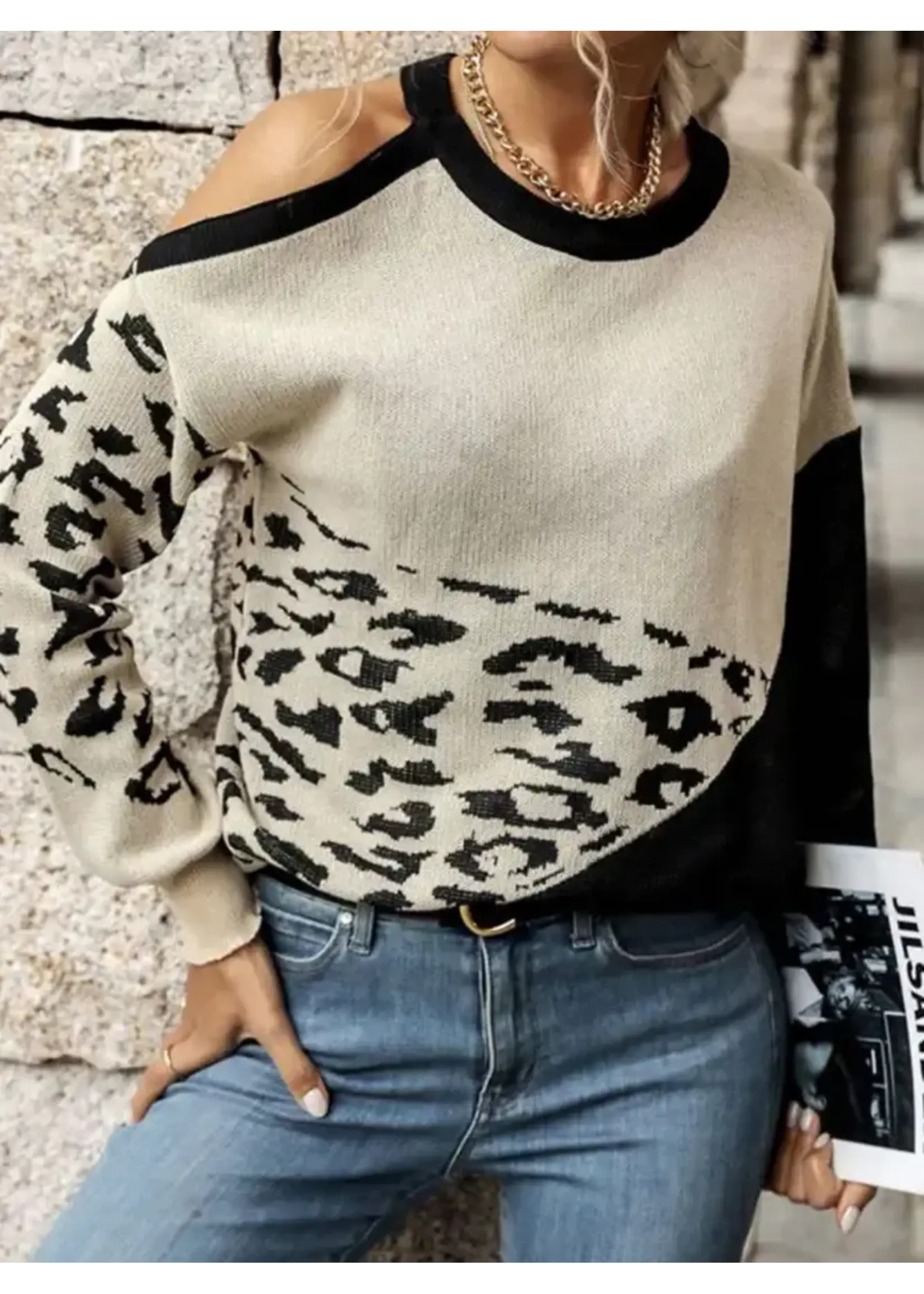 Unishe Leopard Knit Sweater