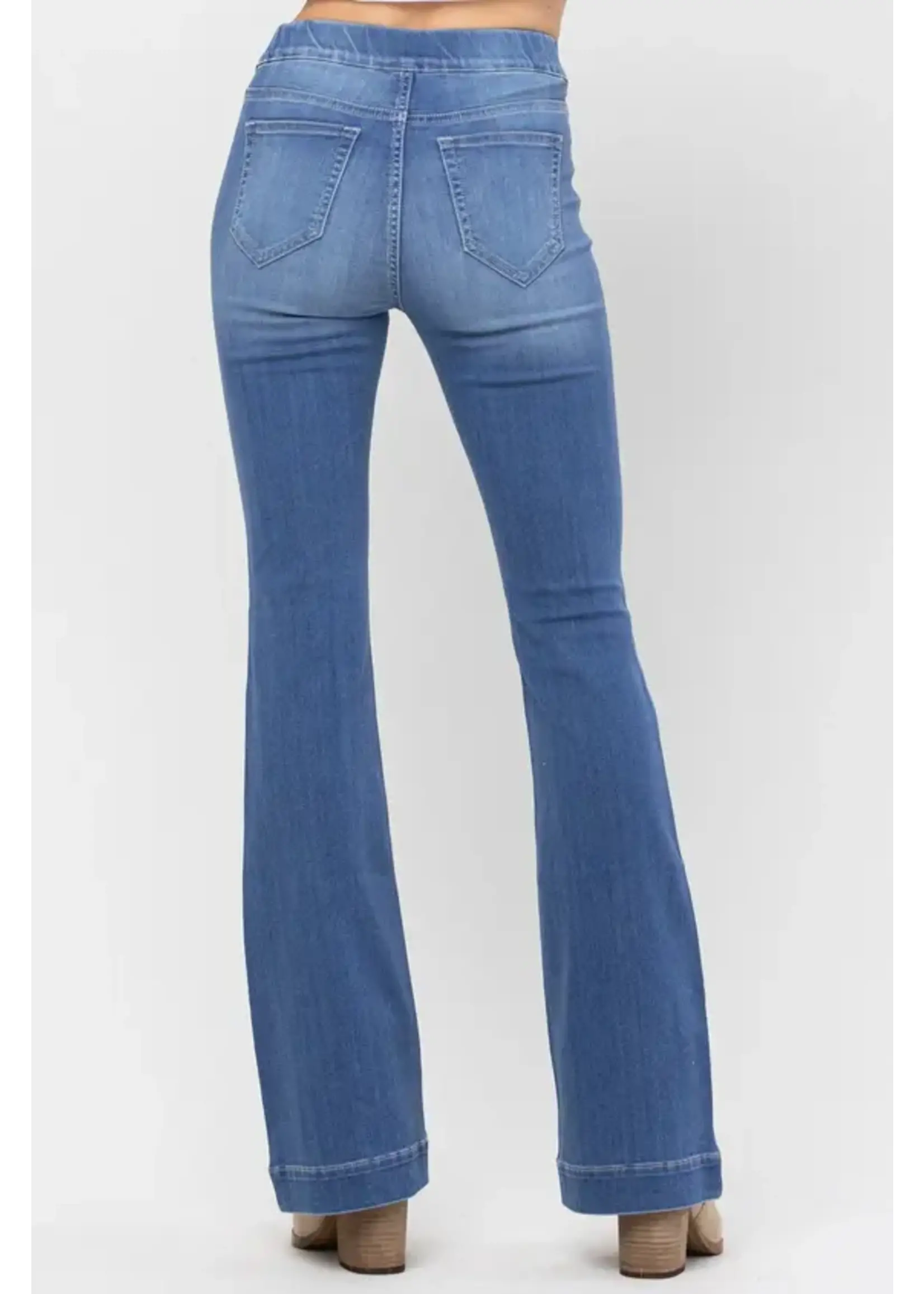 Jelly Jeans Mid Rise Pull On Flare
