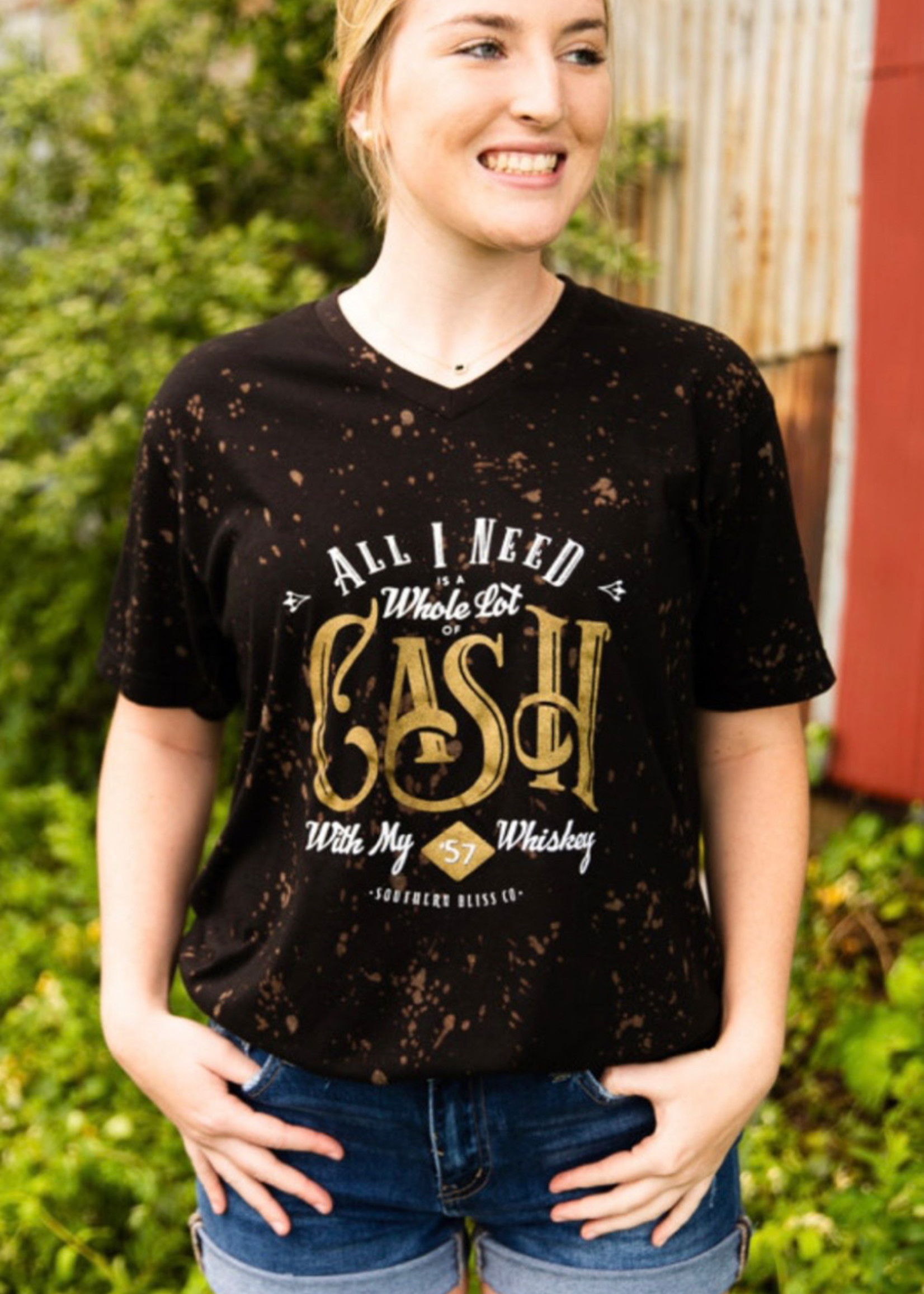 Southern  Bliss Southern Bliss - Cash and Whiskey T-shirt